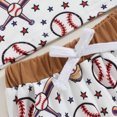 thumbnail image 6 of Okbabeha Toddler Baby Boy Girl Baseball Outfit Baseball Tee Shirt Top+Baseball Shorts Set Baby Summer Sportswear Tracksuit, 6 of 7