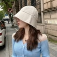 thumbnail image 4 of COCOpeaunt Black White Solid Bucket Hat Unisex Bob Caps Hip Hop Gorros Men Women Summer Autumn Panama Cap Beach Sun Fishing Boonie Hat, 4 of 6