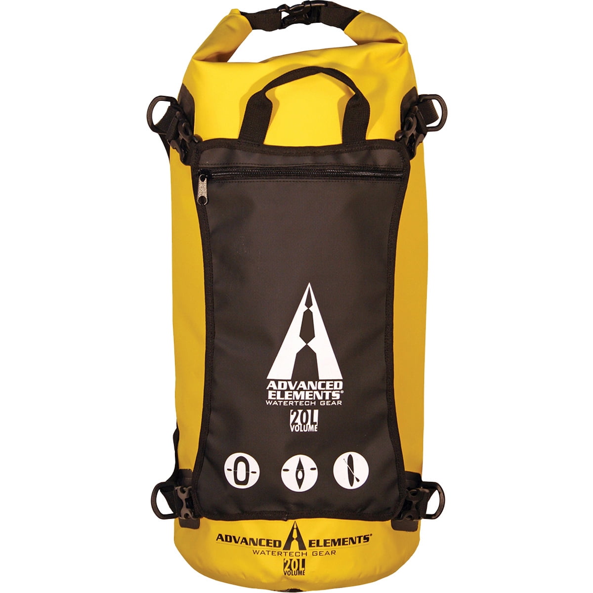 20Liters Stashpak Roll Top Dry Yellow and Black Bag