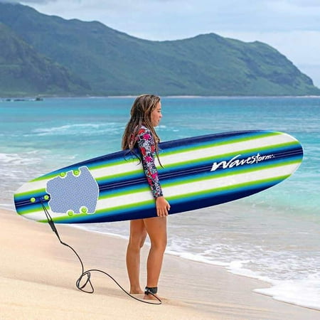 Wavestorm 8' Surfboard Blue/Green Pinline