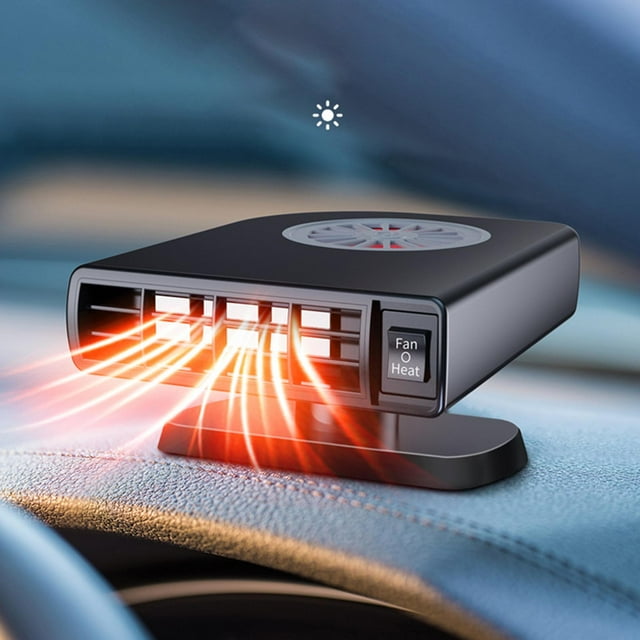 Desempañador de parabrisas con rotación de 360 grados, calefacción automática 2 en 1, calentamiento rápido 12v Macarena Calentador automático