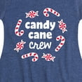 thumbnail image 3 of Instant Message - Candy Cane Crew Christmas - Toddler & Youth Girls Fit & Flare Dress, 3 of 5