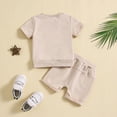 thumbnail image 4 of Tkrady Toddler Boys Clothes Fashion Solid Short Sleeve T Shirt Tops Shorts Set Outfits, Sizes 0-3 Years, 4 of 7