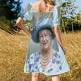 thumbnail image 3 of ¡Mestoso! HM Elizabeth la reina madre vestido de manga corta vestido para niñas vestidos de verano vestidos de verano, 3 of 6