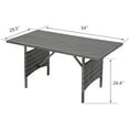 thumbnail image 2 of AECOJOY 54" Outdoor Dining Table, Patio Wicker Metal Frame Coffee Table for Outside or Indoor, Gray Rattan, 2 of 7