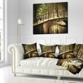 thumbnail image 3 of Designart Romantic Bridge Over Canal - Landscape Photography Throw Pillow - 18x18, 3 of 5