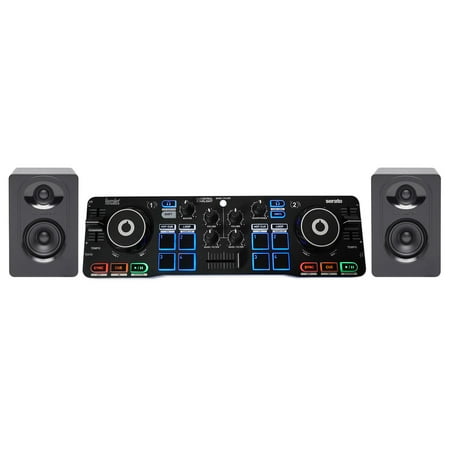 Hercules DJCONTROL STARLIGHT DJ Controller+Serato Sound Card+2) Samson Monitors