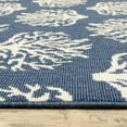 thumbnail image 6 of Oriental Weavers Meridian 7420A - Machine Woven Area Rug - 7'10" x 10'10" - in Navy/ Ivory - Coastal Style Patio, Deck, Porch, Mud Room Rug, 6 of 9