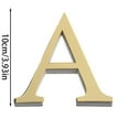 thumbnail image 2 of 3D Acrylic Large Letter Wall Stickers Self Adhesive Durable Bright Visual Art for DIY Home Decoration Gold Flat Smooth Surfaces, 2 of 5