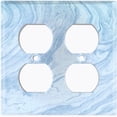 thumbnail image 3 of Metal Light Switch Plate Outlet Cover (Image of Marble Baby Blue MAR013), 3 of 13