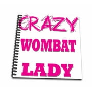 3dRose Crazy Wombat Lady - Mini Notepad, 4 by 4-inch