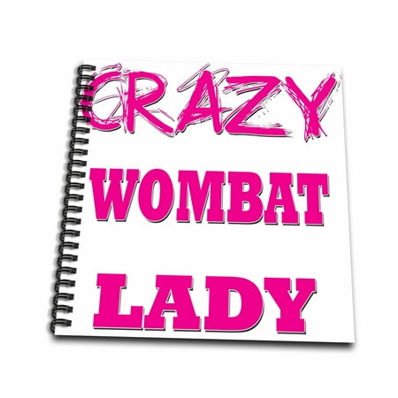 3dRose Crazy Wombat Lady - Mini Notepad, 4 by 4-inch