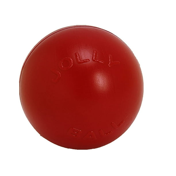Pelota Pushn-Play de juguete para perros Jolly Pets, tamaño mediano, 6 cm, roja