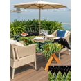 thumbnail image 4 of Outdoor Tablecloth with Umbrella Hole and Zipper, Black Christmas Tree Rectangle Table Cloth 54x80 Inch Waterproof Tablecloth, Xmas Tree Snowflake Winter Holiday Picnic Table Cover for Patio Camping, 4 of 7