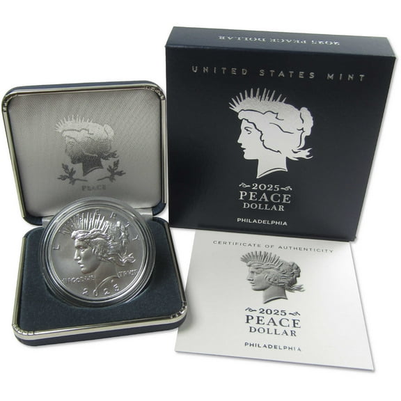2025 Peace Dollar BU Uncirculated .999 Silver Bullion $1 Coin OGP COA