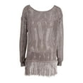 thumbnail image 4 of Womens Crochet Beach Cover-Up Dress Long Sleeve Hollow-Out Bikini Smock with Fringe, Lightweight Knit Swimsuit Coverup for Sunscreen & Home, 4 of 9