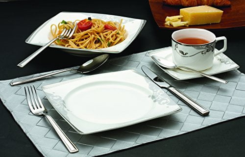 Lorren Home Trend 57-Piece Bone China Dinnerware Set (Service for 8) by Overstock