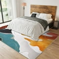 thumbnail image 3 of Abstract Watercolor Stripes Area Carpet, Modern Art Nordic Style Room Rugs for Bedroom, Noise Reduction Carpet Does Not Damage The Floor Apply to Door Mats Porch Hotels 4x5ft, 3 of 7
