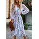 thumbnail image 5 of Vestido PRETTYGARDEN Floral Boho Cruzado con Escote en V y Mangas Largas Talla L Grande, 5 of 5