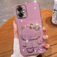 thumbnail image 1 of Carcasa Para Motorola Moto G73 G53 G23 G13 G42 Funda Blanda Para Teléfono Espejo De Maquillaje KT Gato Soporte Giratorio Cubiertas Traseras Gao Jiahui unisex, 1 of 2
