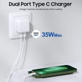thumbnail image 4 of Cargador Rápido Innotech para iPhone 14/13/12 adaptador compacto con puerto USB-C dual 35 W, 4 of 9
