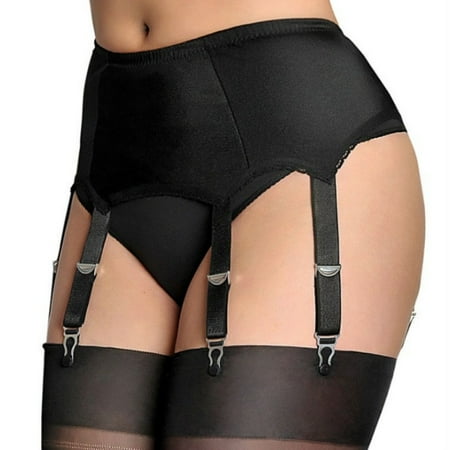 

Caitzr Vintage High Waist Garter Belt Mesh Suspender Belt Garter Belt for Thong Stocking