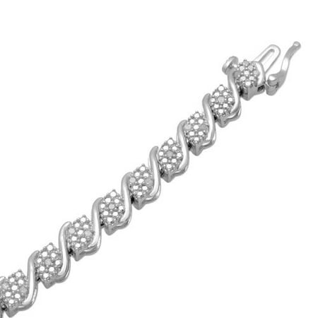 1/2 Carat T.W. Diamond Sterling Silver Bracelet