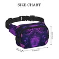 thumbnail image 4 of Kdxio Purple Starry Sky Antelope Crossbody Double Layer Waist Bag Belt Bag for Unisex Fanny Pack Fashion Waist Packs for Hiking Running Shopping Traveling, 4 of 9