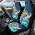 thumbnail image 2 of XYZCANDO Stylish 2-Piece Front Car Seat Covers with Sea Turtle Pattern - Breathable Durable Protection for All Vehicle Types, 2 of 10