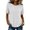 White, variant on Tqcoqu Women's Cotton Linen Short Sleeve Tops,Crew Neck Side Button Shirts Casual Loose Fit T-Shirt,Army Green Women's S-XXL