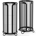 thumbnail image 1 of Soporte para papel higiénico Bunoxea, independiente, negro, paquete de 2, 1 of 7
