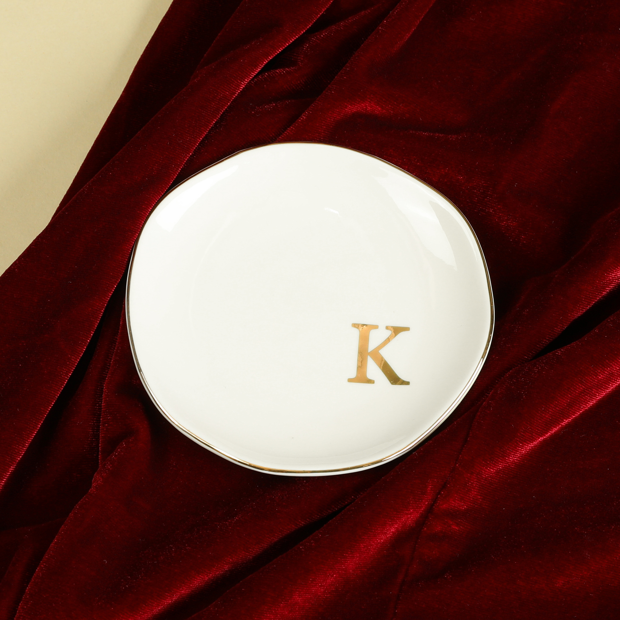 Unique Bargains Ceramic Jewelry Tray Decorative Trinket Dish Gifts Jewelry Boxes White-K