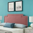 thumbnail image 2 of Headboard, Twin Size, Pink, Velvet, Modern Contemporary Mid-Century French Country, Mid Century Bedroom Master Guest Suite Room, 2 of 9