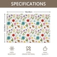thumbnail image 3 of Placemat, Pioneer Flower Floral Print Pattern Place Mats Table Mat Set Of 2, PVC Washable Placemats for Party Kitchen Dining Decoration, 18x12 Inch, Fade Resistant, 3 of 6