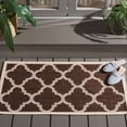 thumbnail image 3 of Safavieh Courtyard Becky Geometric Indoor/Outdoor Area Rug, Dark Brown, 2' x 3'7", 3 of 15