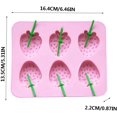 thumbnail image 2 of VONTER 3D Summer Strawberry Shape Ice Tray Strawberry Silicone Mold ,Ice Cream Ice Tray , For Cupcake Cake Topper Decor, Ice Cube Candy Jelly, Shots Fondant Mold ,Pudding ,Soap, Mould, 2 of 7