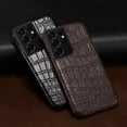 thumbnail image 2 of Funda de cuero de cocodrilo Natural mate para Samsung Galaxy, S21, S22, Ultra, S20 FE, Note 20, Ultra, A53, 5G, A51, A52, A52S Fivean unisex, 2 of 2