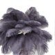 thumbnail image 2 of Lampe de table rechargeable en plumes d'autruche, décoration romantique moderne, lampe de chevet pour chambre à coucher, décoration d'intérieur, grise, 2 of 4