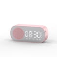 thumbnail image 1 of Altavoz Bluetooth inalámbrico HD reloj despertador reloj con espejo tarjeta Radio regalo mini estéreo, 1 of 5