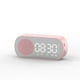 thumbnail image 1 of Altavoz Bluetooth inalámbrico HD reloj despertador reloj con espejo tarjeta Radio regalo mini estéreo, 1 of 5
