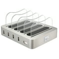 thumbnail image 4 of CLEVER BRIGHT Smart USB Charging Dock Station 4 USB 5V/ 4.1A Max Desktop Charger Stadnd for iPhone, iPad, Ect. CST004, White, 4 of 5