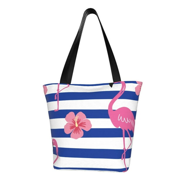Balery Pink Flamingo Bolsa de Hombro con Diseño, Bolsa Grande y Duradera, Bolsa Versátil para Compras