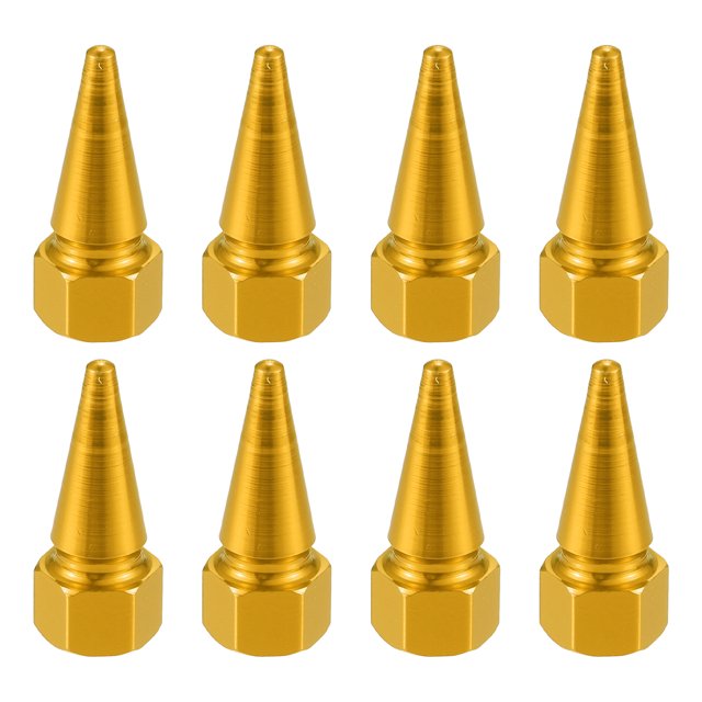 8uds Dorado Tono Coche Espiga Rueda Neumático Válvula Aire Vástago Tapa Cubierta