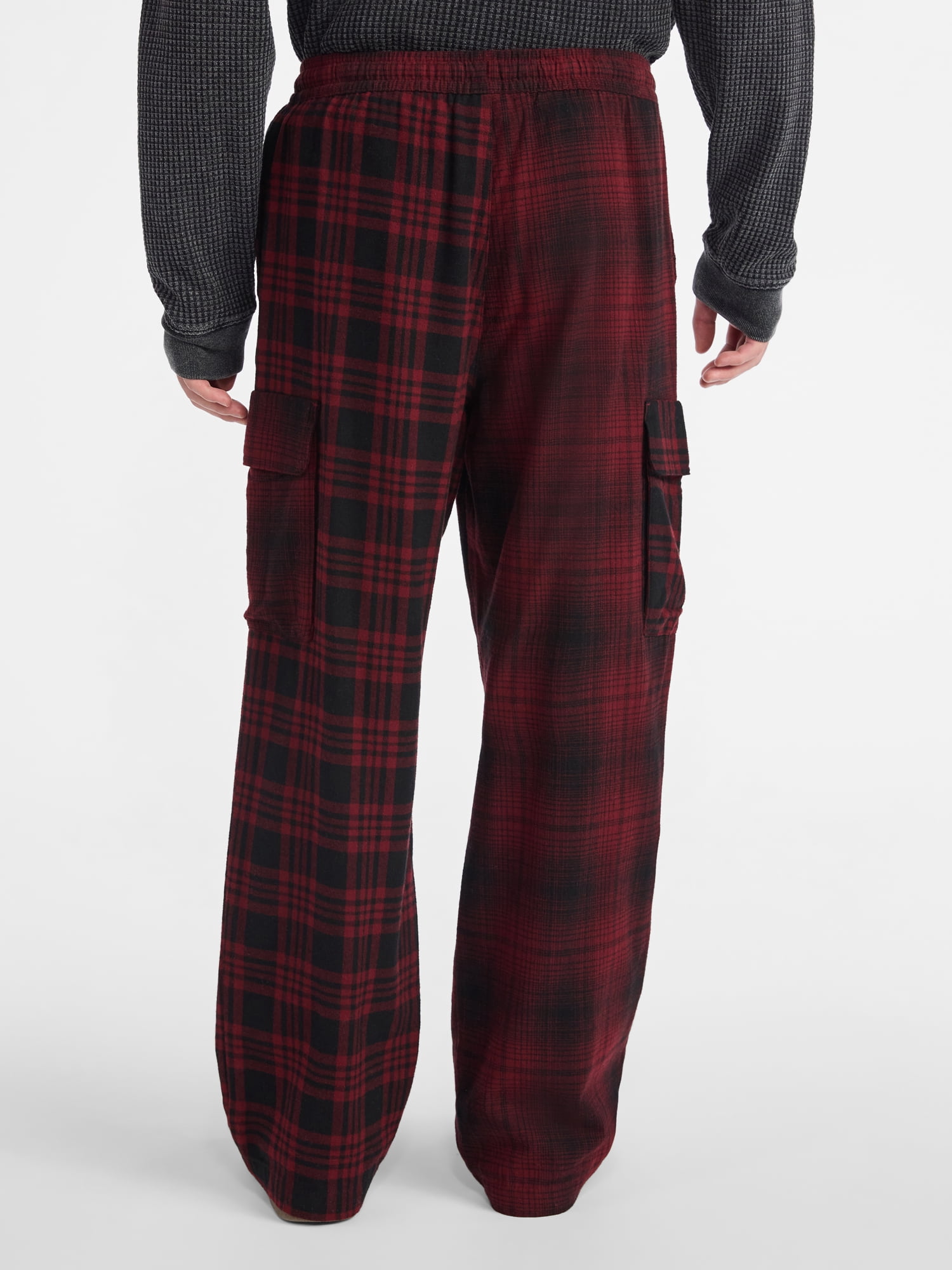 No Boundaries Flannel Cargo Pants, Men's & Big Men's