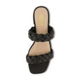 thumbnail image 5 of CUSHIONAIRE Women's Nan Two Band Braided Low Block Heel Slide Sandal +Memory Foam, 5 of 5