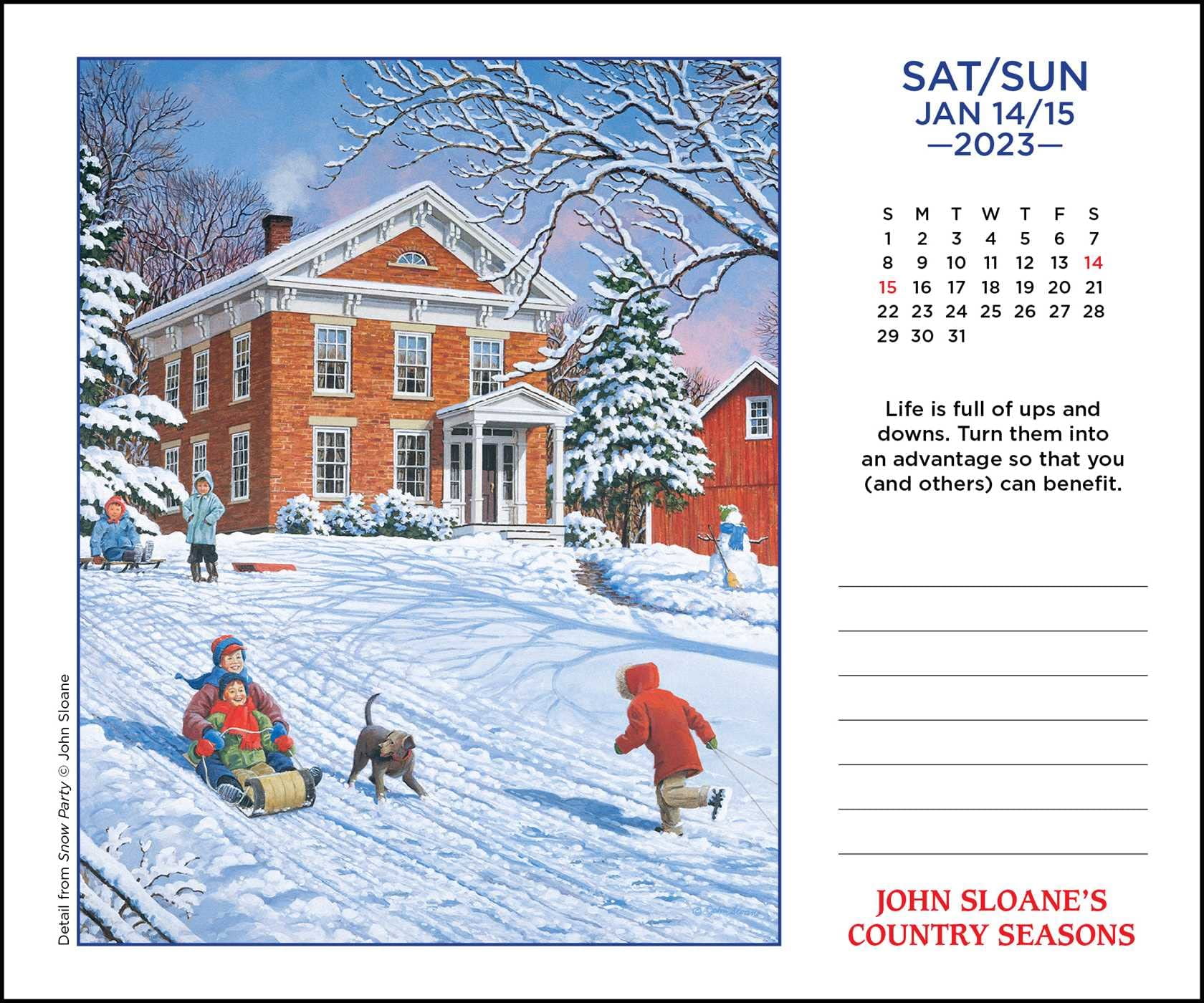Buy John Sloane's Country Seasons 2023 DayToDay Calendar (Calendar