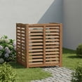 thumbnail image 7 of 3-Panel Outdoor Air Conditioner Fence, 3-Section Wooden Privacy Screen, Outside Wood AC Cover Fence, 32" W x 38" H, 7 of 7