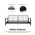 thumbnail image 2 of Futon en Métal de Mainstays en noir avec Matelas, 2 of 6