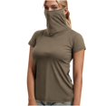thumbnail image 2 of Solid Color Face Mask, Summer Casual Top, Lightweight Fabric, Short Sleeve Design, For Outdoor Activities, Sun Protection, Breathable Material, Fashionable Accessory, Daily Wear, Travel Gear, 2 of 7