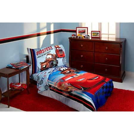 UPC 085214090320 product image for Disney Cars Fastest Team 4 Piece Toddler Bedding Set | upcitemdb.com